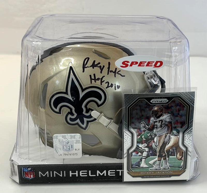 Rickey Jackson Signed Speed Mini Helmet New Orleans Saints Tristar Certified