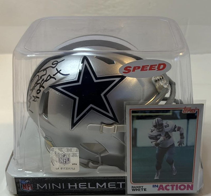 Randy White Signed Speed Mini Helmet HOF 94 Script Dallas Cowboys JSA Certified