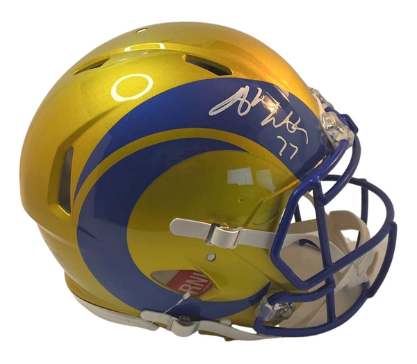 Andrew Whitworth Signed Flash Authentic White Ink Los Angeles Rams JSA Cert