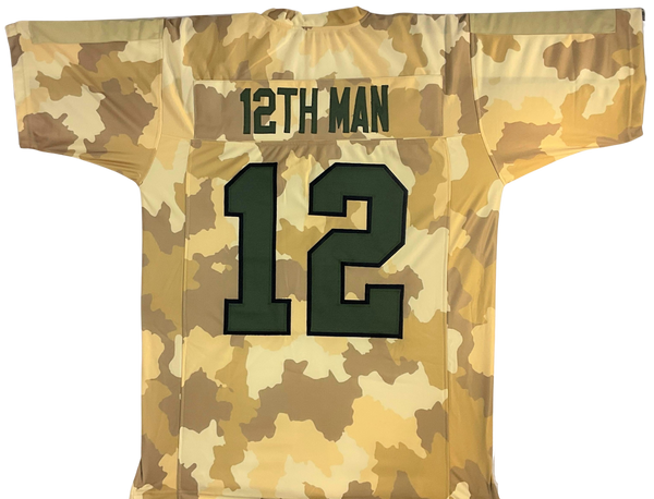 Seattle Seahawks Unsigned Custom Desert Camo 12th Man Jersey