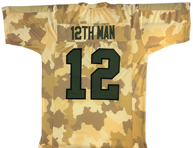 Seattle Seahawks Unsigned Custom Desert Camo 12th Man Jersey