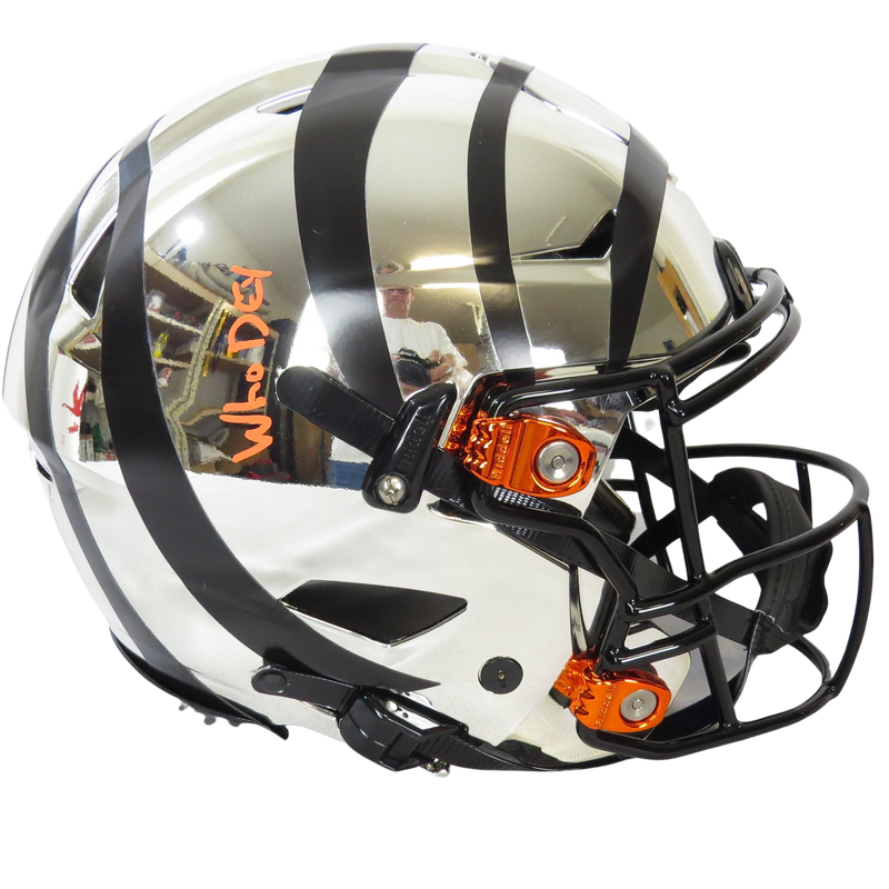 Joe Mixon Signed Chrome Black Stripe  Speedflex w "Who Dey" Cincinnati Bengals - 2