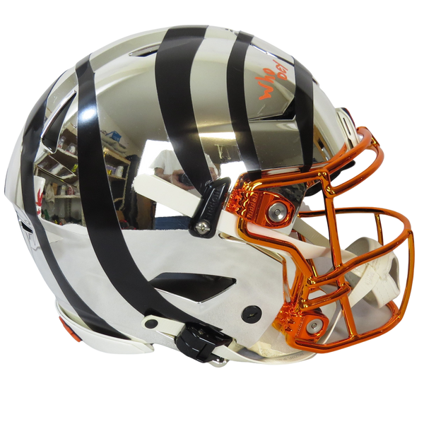 Joe Mixon Signed Chrome Black Stripes  Speedflex w "Who Dey" Cincinnati Bengals- 2