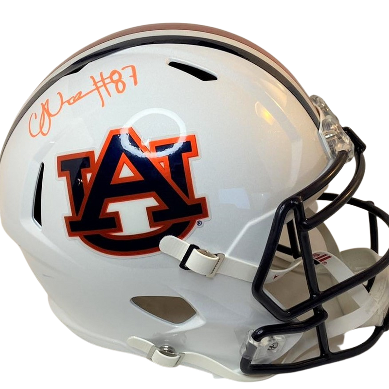 CJ Uzomah Signed Speed  Replica Auburn Tigers - Orange Ink