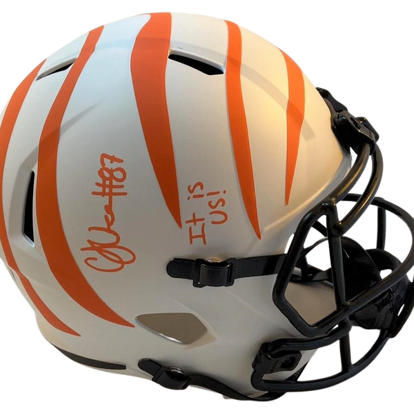 CJ Uzomah Signed Lunar  Replica w "It Is Us" Cincinnati Bengals