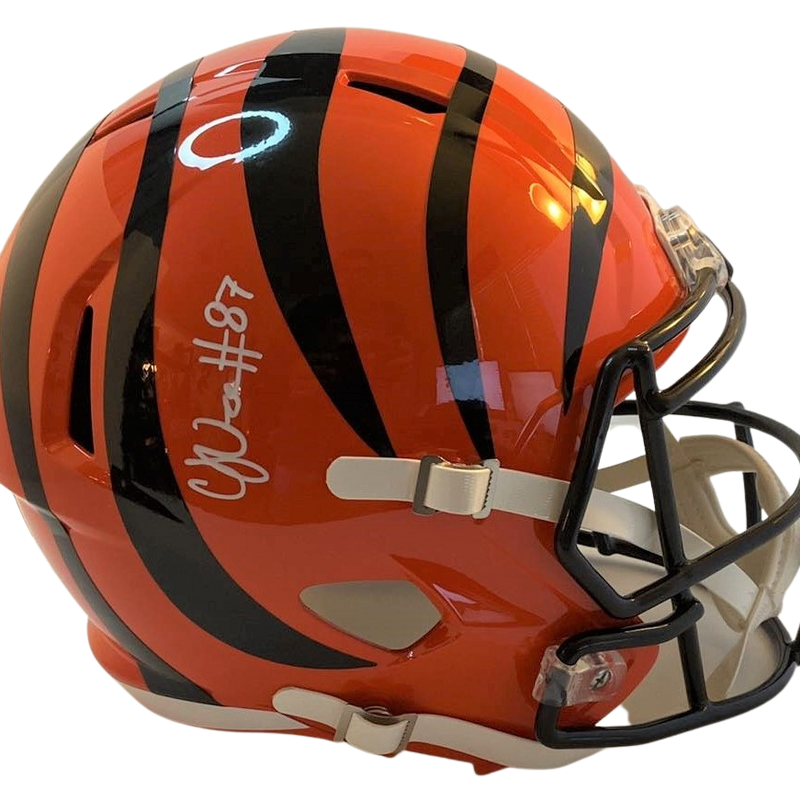 CJ Uzomah Signed Speed  Replica Cincinnati Bengals