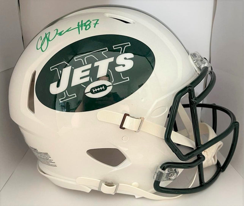 CJ Uzomah Signed Speed - White  Authentic New York Jets