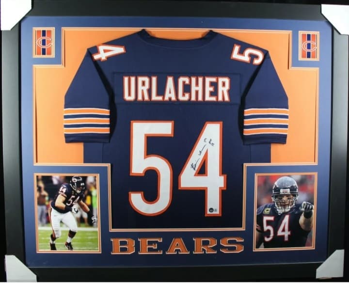 Brian Urlacher Signed 16x20 Photo HOF Script Framed