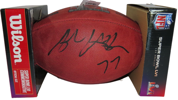 Andrew Whitworth Signed Football Duke SB Football Los Angeles Rams