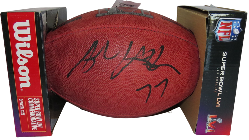 Andrew Whitworth Signed Football Duke SB Football Los Angeles Rams