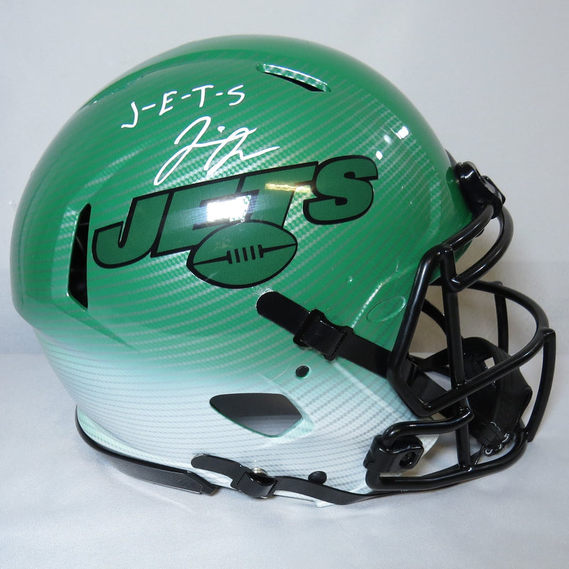 Jermaine Johnson Signed Speed Hydro-Green  Authentic w "J-E-T-S" New York Jets