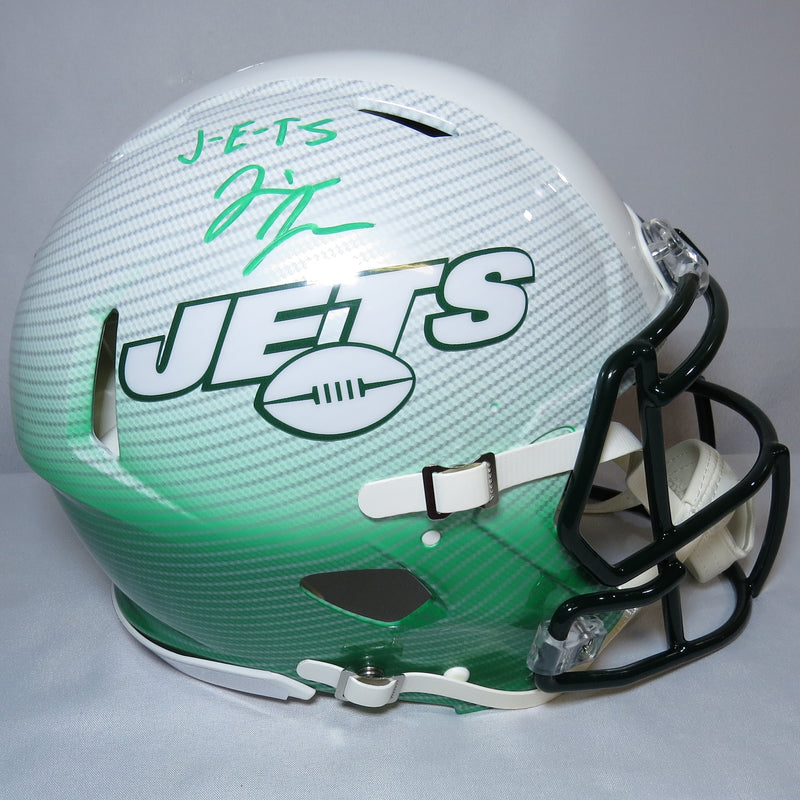 Jermaine Johnson Signed Speed Hydro-White  Authentic w "J-E-T-S" New York Jets