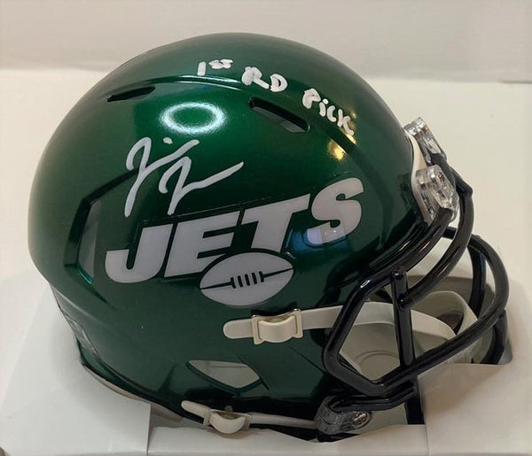 Jermaine Johnson Signed Speed  Mini w "1st Rd Pick" New York Jets