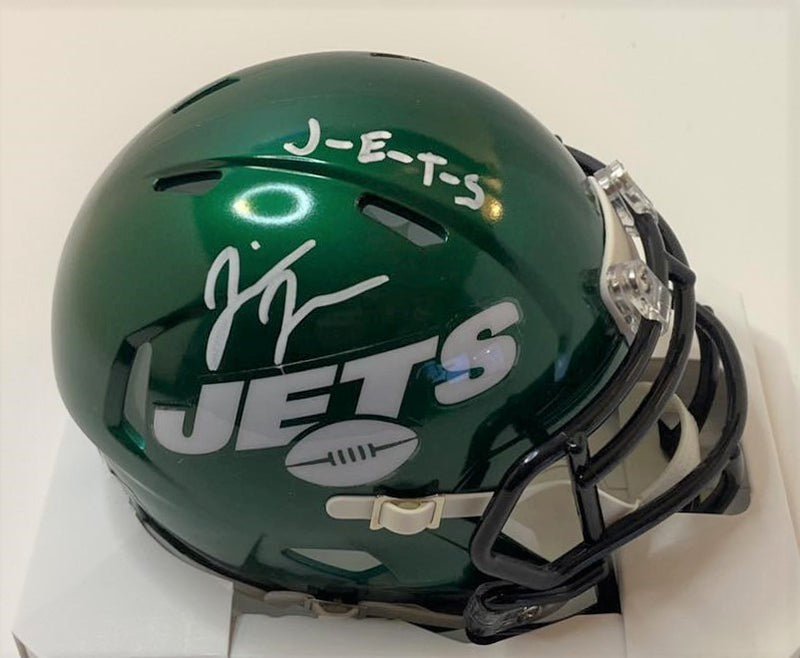 Jermaine Johnson Signed Speed  Mini w "J-E-T-S" New York Jets