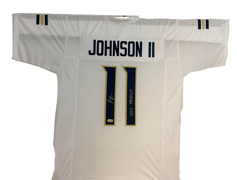 Jermaine Johnson Signed White Away Custom Jersey w "Juco Product" Independence Pirates