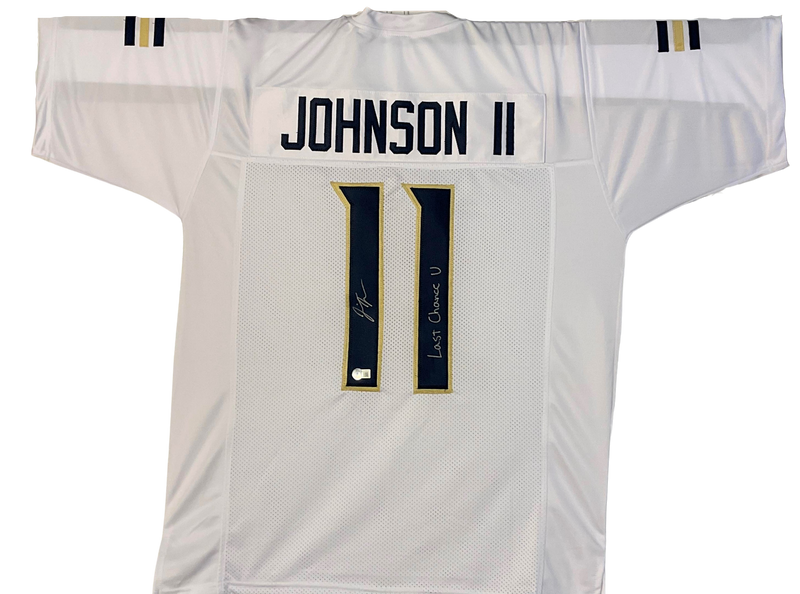 Jermaine Johnson Signed White Away Custom Jersey w Last Chance U" Independence Pirates