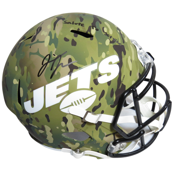 Jermaine Johnson Signed Camo  Replica w "Saltue to Serive" New York Jets