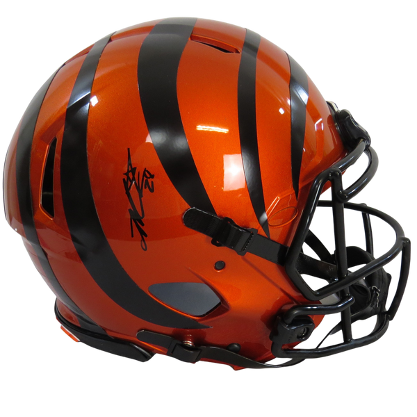 Joe Mixon Signed Custom Flash Black Stripes  Authentic Cincinnati Bengals