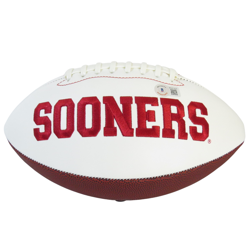 Joe Mixon Signed Football White Panel Football Oklahoma Sooners