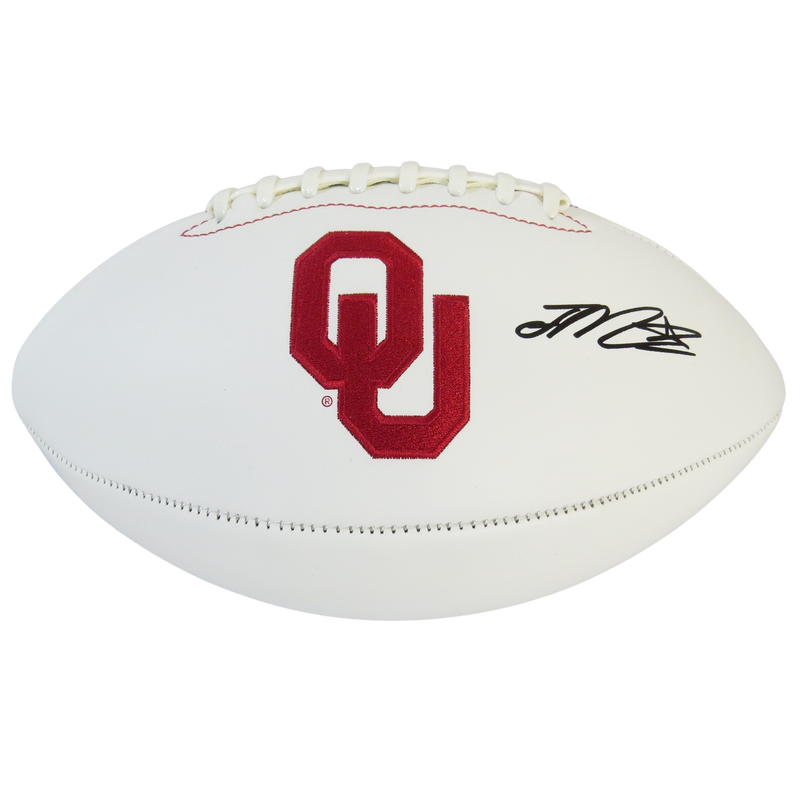 Joe Mixon Signed Football White Panel Football Oklahoma Sooners