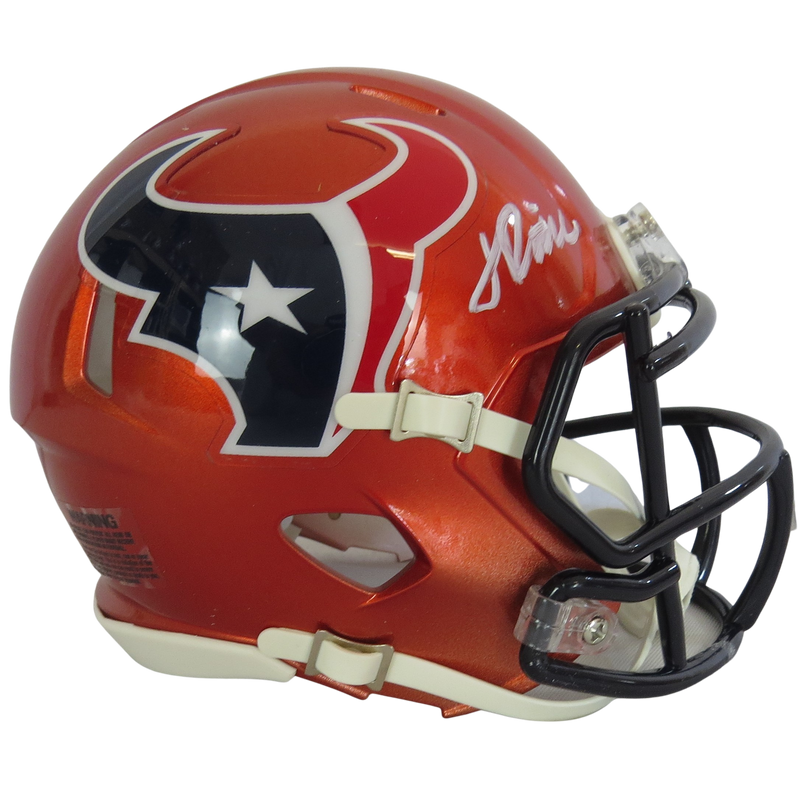 Jalen Pitre Signed Mini Helmet Alternate Houston Texans