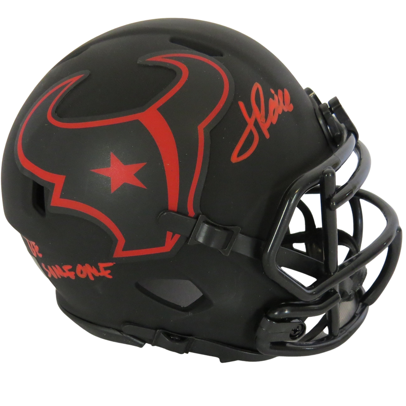 Jalen Pitre Signed Mini Helmet Eclipse w Be Someone Houston Texans