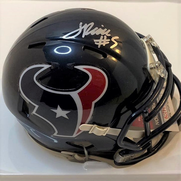 Jalen Pitre Signed Speed  Mini Houston Texans