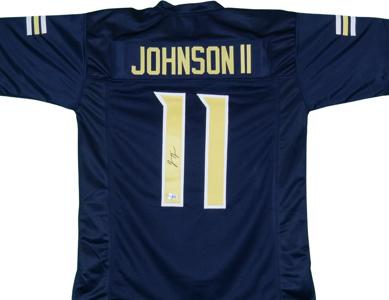 Jermaine Johnson Signed Blue Home Custom Jersey Independence Pirates